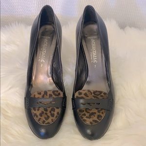 AQUATALIA Leopard Print Penny Loafer Pump Sz 7